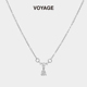 VOYAGE水滴锆石锁骨链女高级感颈链轻奢小众女生项链女款 链子配饰