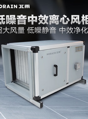 北雨低噪音初中效过滤风机箱净化空调风柜商用洁净空间厂房新风机