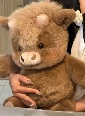 原创高品质十二生肖小苏高地牛小野猪玩偶毛绒玩具公仔女生娃娃