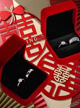 活口可调节情侣对戒结婚戒指