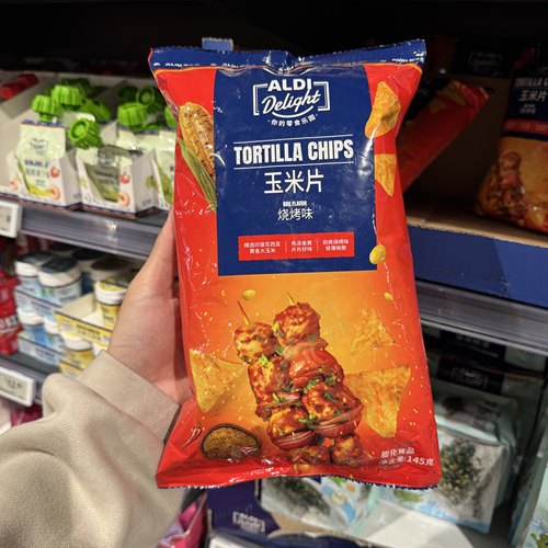 奥乐齐ALDI玉米片原味烧烤味145g膨化食品酥脆零食超市代购