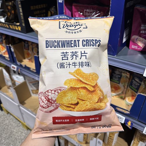 新品推荐 奥乐齐 ALDI 苦荞片 酱汁牛排味 160g 网红超市零食代购