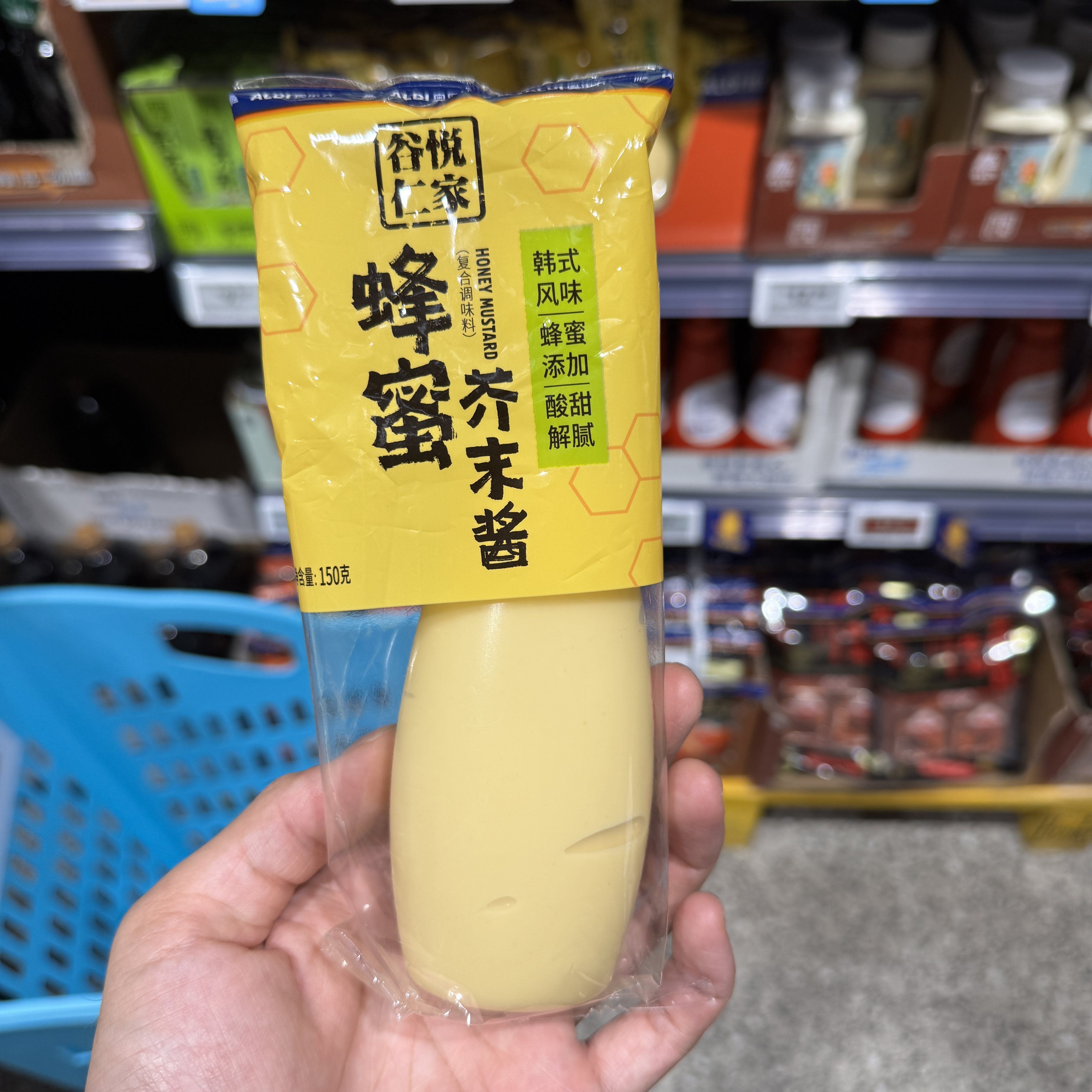 奥乐齐ALDI 谷悦仁家 蜂蜜芥末酱150g 超市国内代购
