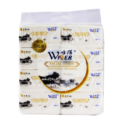 唯得水乡风情5层婴儿包邮面巾纸