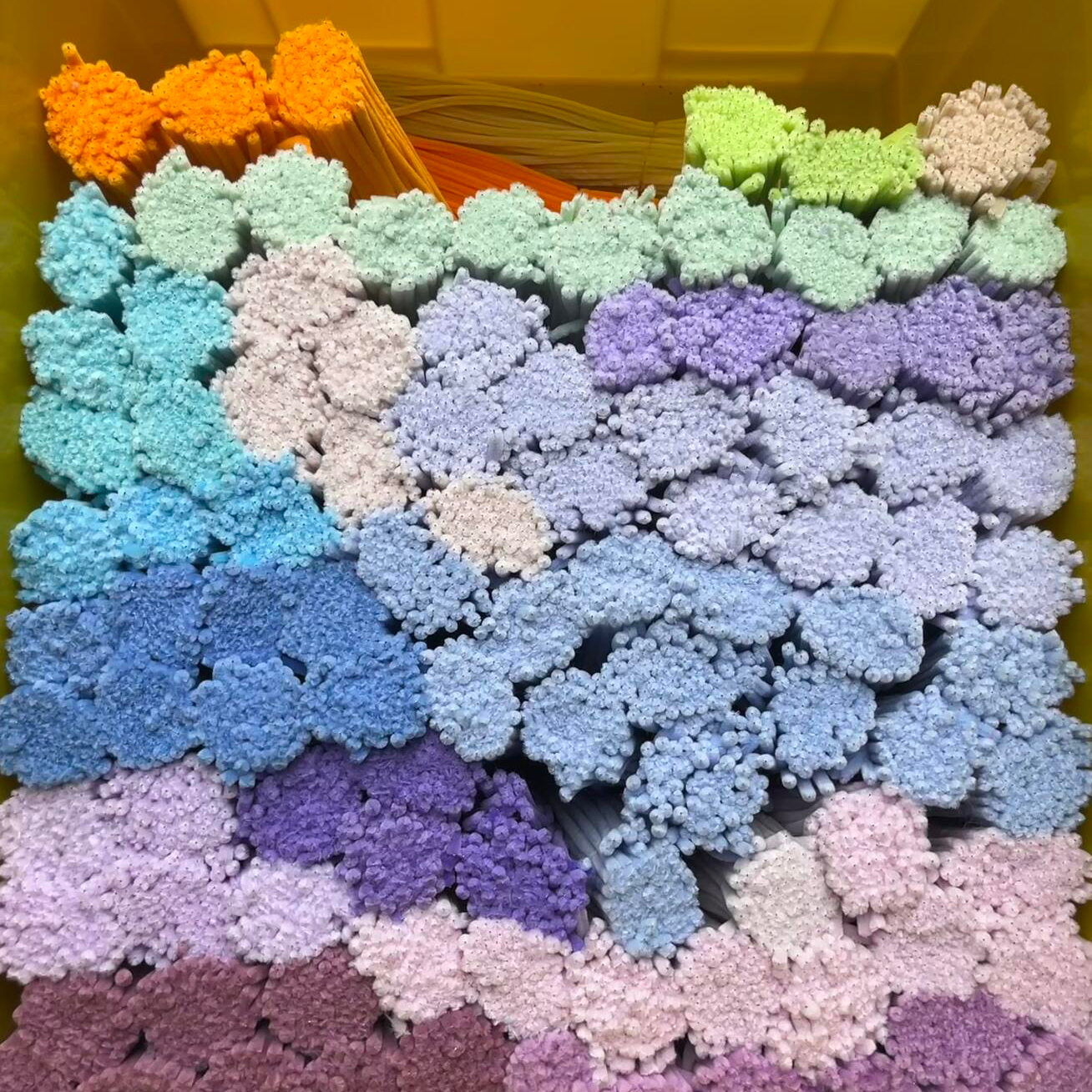 粉色系佰宁扭扭棒浅紫特密手工diy手作材料包浅蓝毛根超密妞妞棒