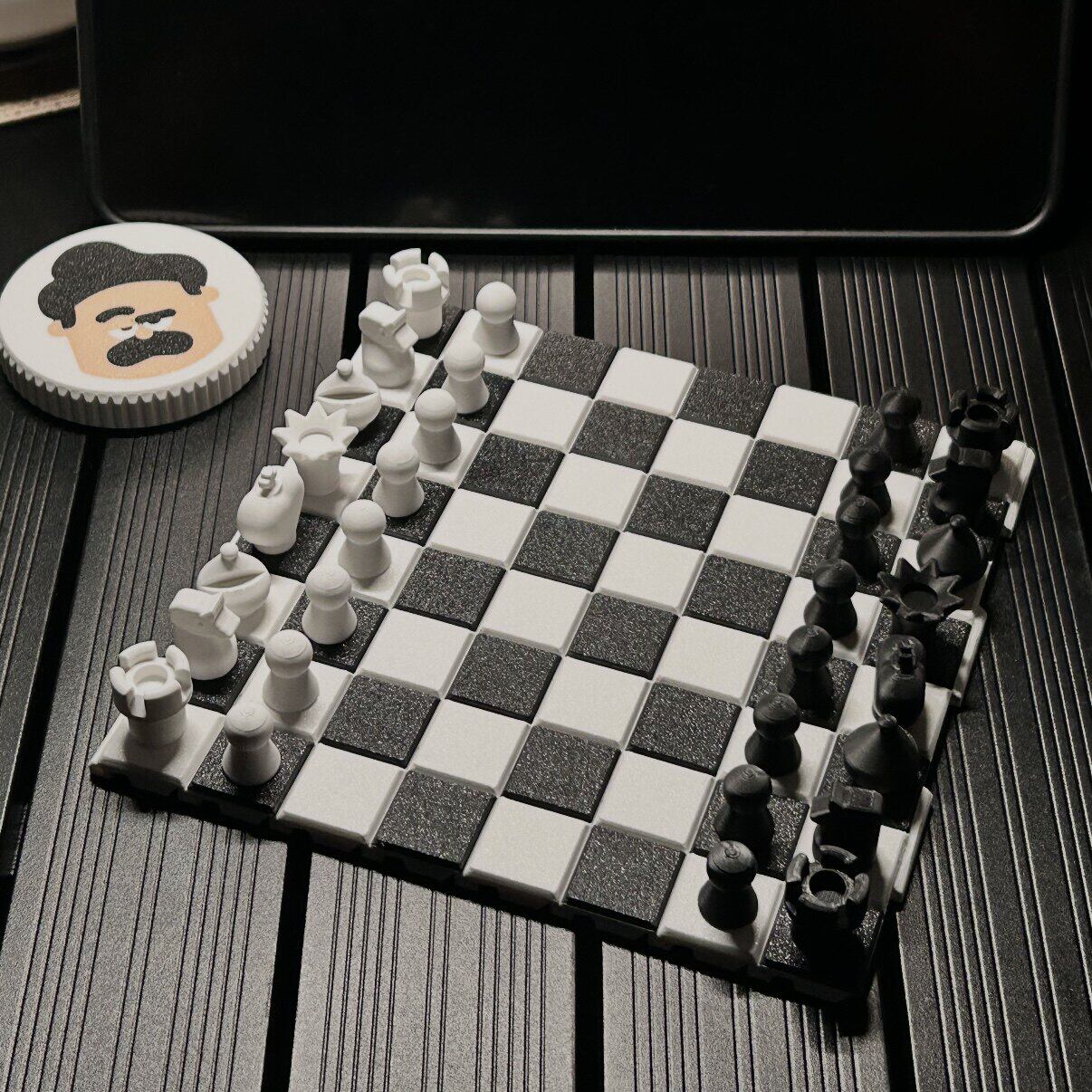 国际象棋棋盘桌游二合一卷轴折叠五子棋便捷式休闲娱乐小学生玩具