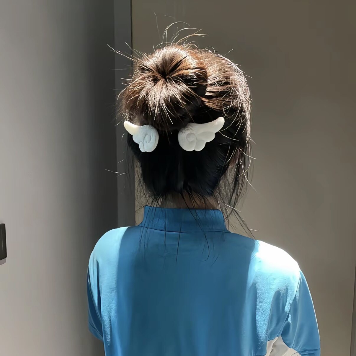 JK二次元白色天使翅膀发夹可爱头