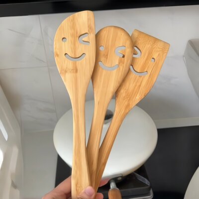质感超好的木质锅铲耐高温不伤锅