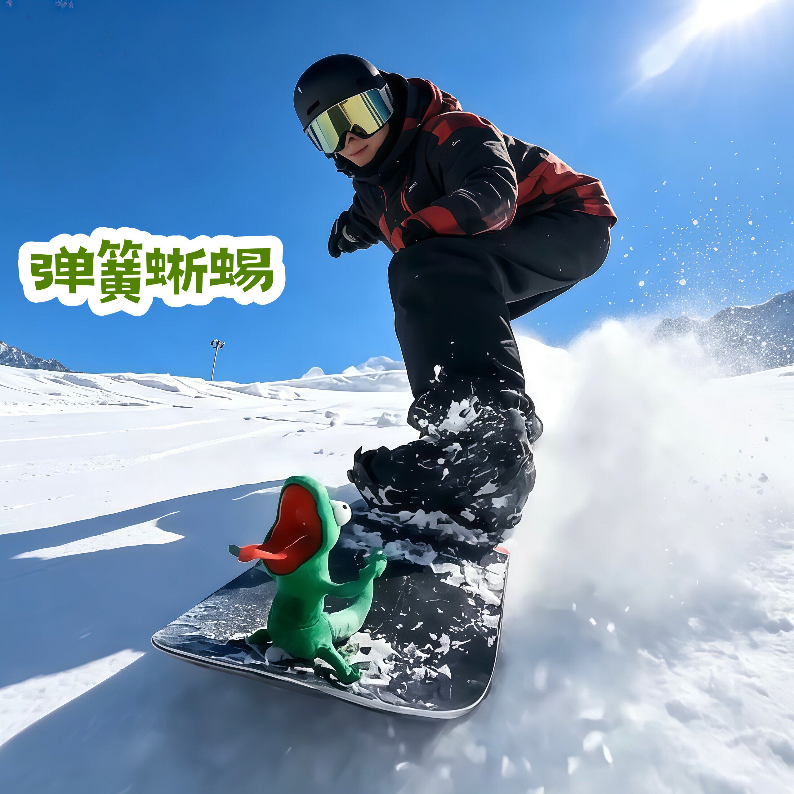 别让滑雪爱好者看到…河狸变身计划蜥蜴汤姆周边弹簧解压趣味蜥蜴