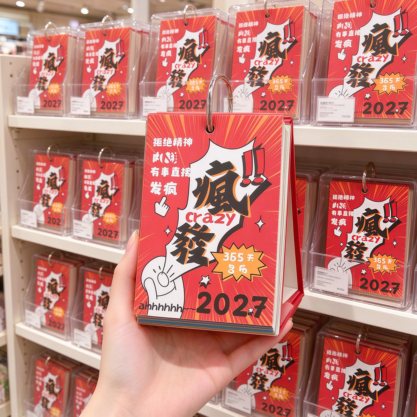 2027年台历新款手撕日历万年历桌面摆件365涂鸦高颜值插画记事本