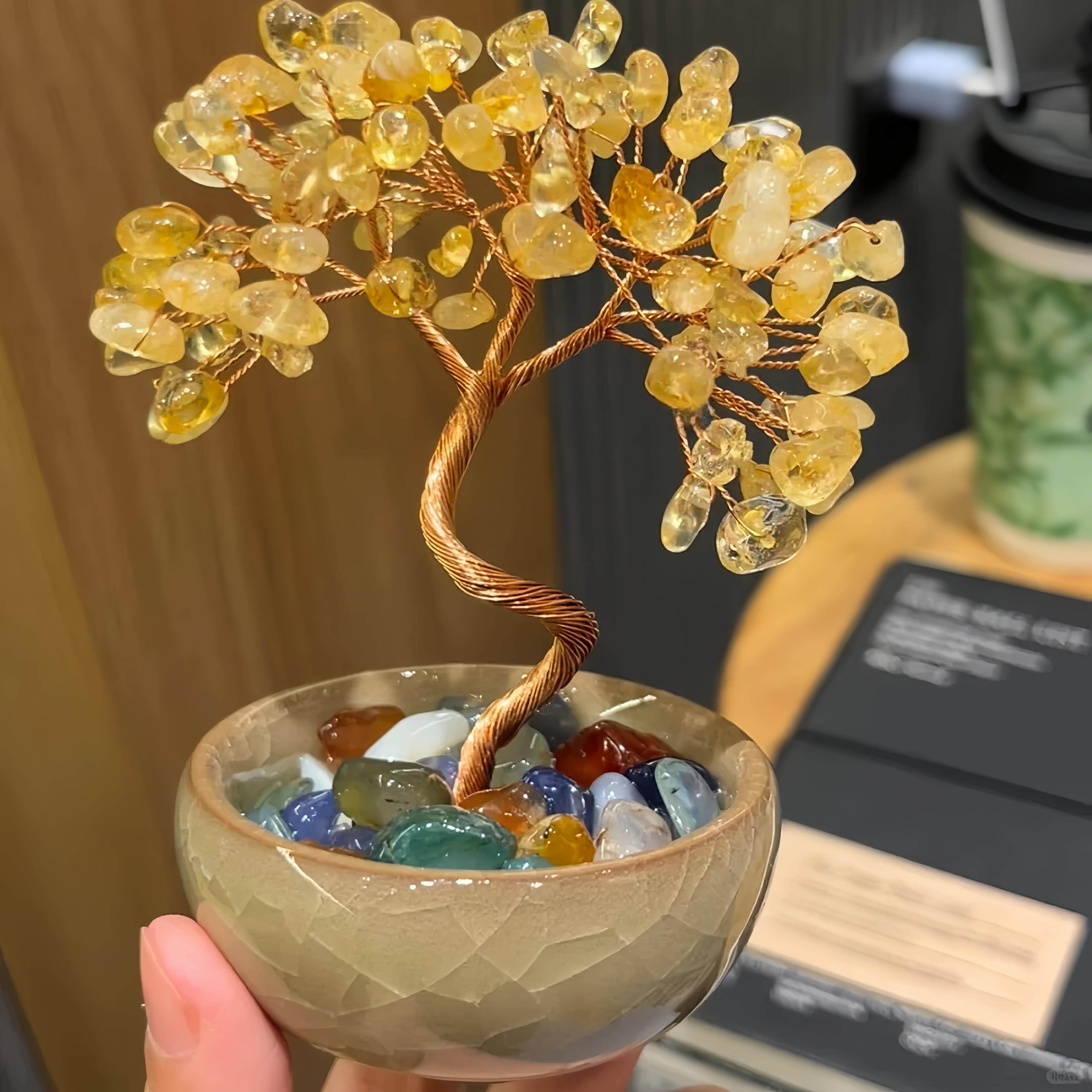 富婆快来接黄水晶发财树小黄金