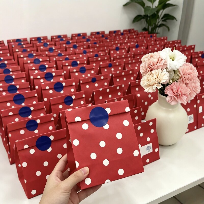 古早波点喜糖袋手工diy结婚订婚伴手礼糖果包装袋简约糖盒小配件