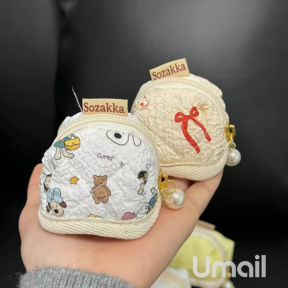 小香风编织迷你耳机包怪漂亮的