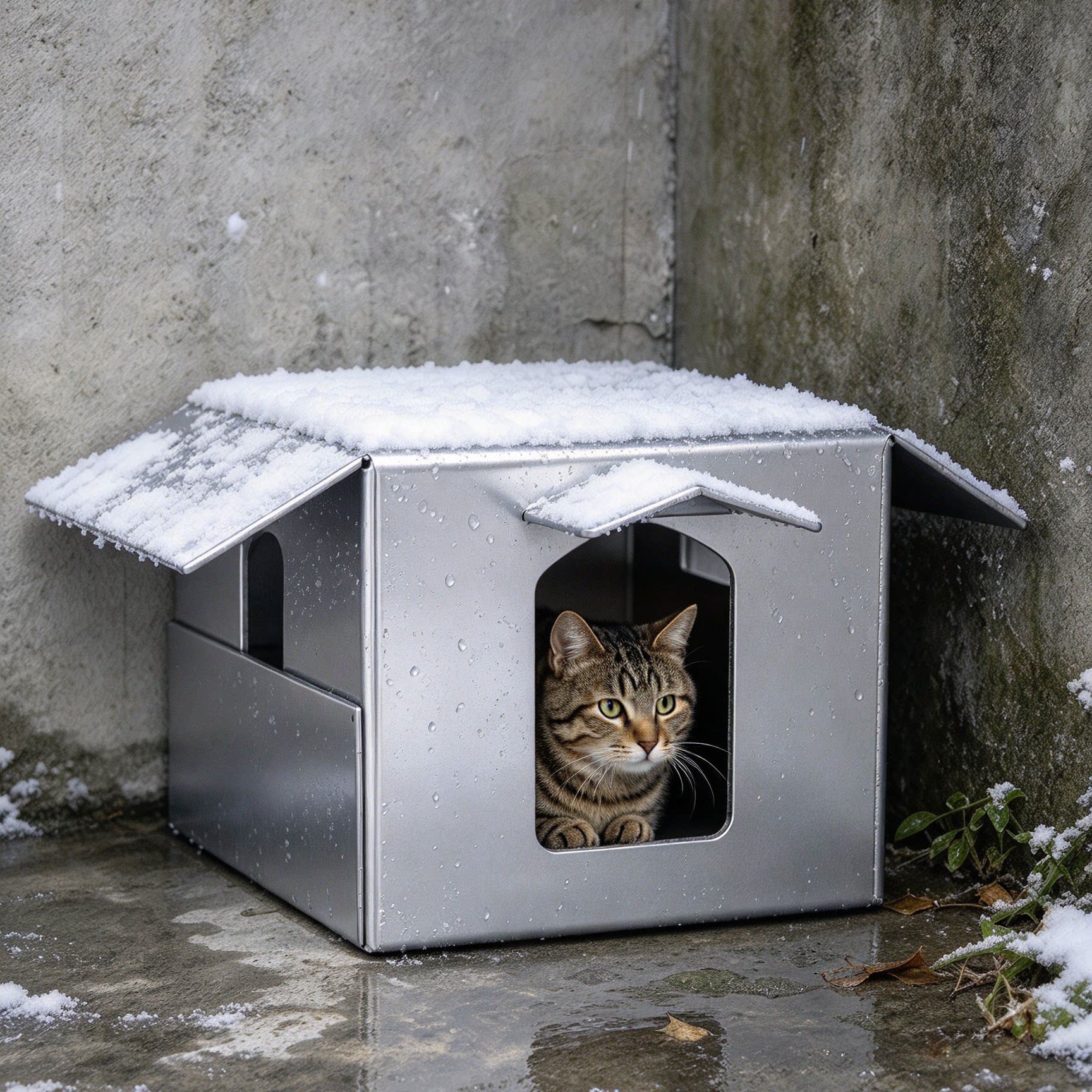 流浪猫窝室外防雨防寒猫舍加厚加固狗窝爱心宠物屋庇护所四季通用