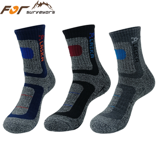 for牌全毛圈登山运动袜毛巾底加厚户外徒步中筒袜子男跑步登山袜