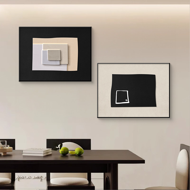 黑白极简电表箱装饰画 画2025现代简约配电箱挂画 画高级感电表箱