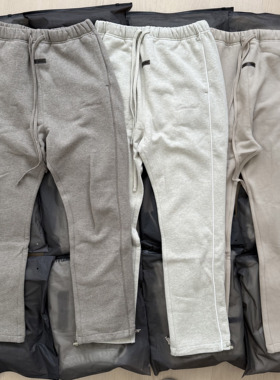 现货SS25 FOG ESSENTIAALS镶边抽绳直筒长裤宽松简约休闲裤男女潮