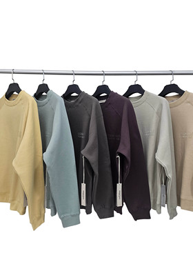 现货SS23 FOG ESSENTIALS硅胶印花圆领卫衣高街宽松纯棉休闲男女