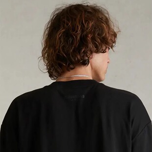 现货新款FOG Essentials后领字母胶标印花圆领短袖简约打底短t男