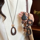 新中式 吊坠项链女大气高档高级感毛衣链轻奢复古秋冬百搭配饰 长款