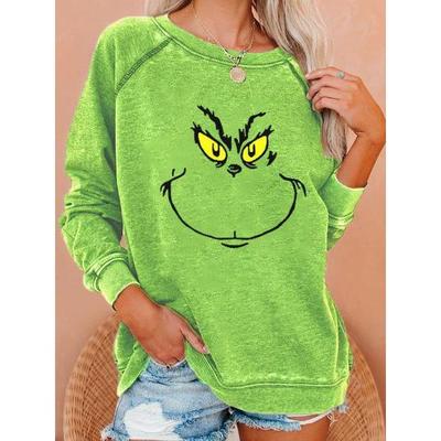 Christmas Grinch Green Fur Monster Sweatshirt