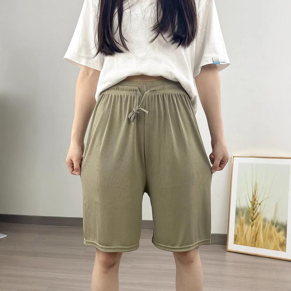 summer ice slik womens shorts high waisted sports shorts