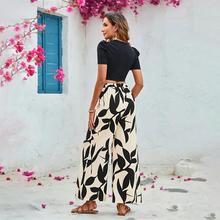 sexy elegant wide leg woven pants new fashion summer casual