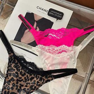 Silk Ice Sexy Underwear Thin Satin Strap Print Womens