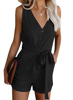 women romper romper chic lace-up romper flattering high