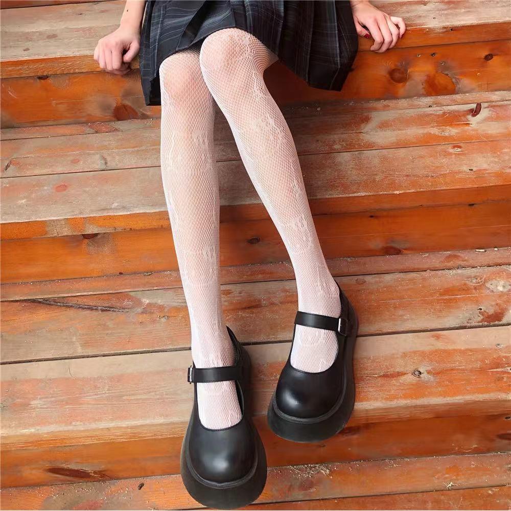 stockings black trendy cute hollow romper stockings fishnet