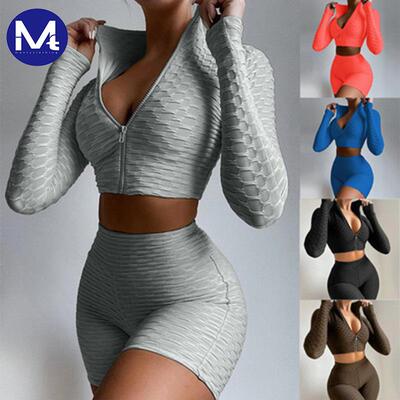 Sports Jacket Tight Running Fitness Cardigan Yoga Wear Long