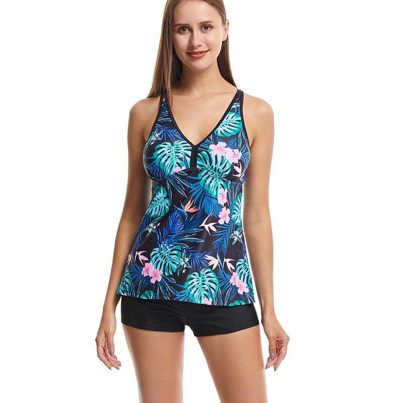 Bikini swimsuit large size sexy boxer two-piece for women