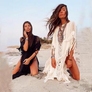 outerwear tassel beach skirt swimsuit Sexy bikini knitted