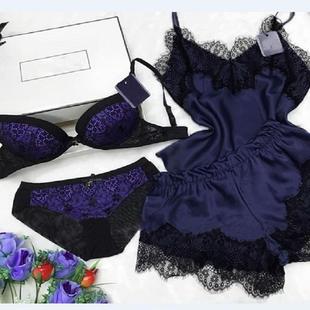 Size Nightgown Large Lingerie Sexy Simulation Pajamas Silk