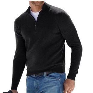 long sleeve casual pullovers sweater autumn zipper warm men