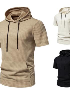 Mens jacquard small chessboard tie round neck solid color