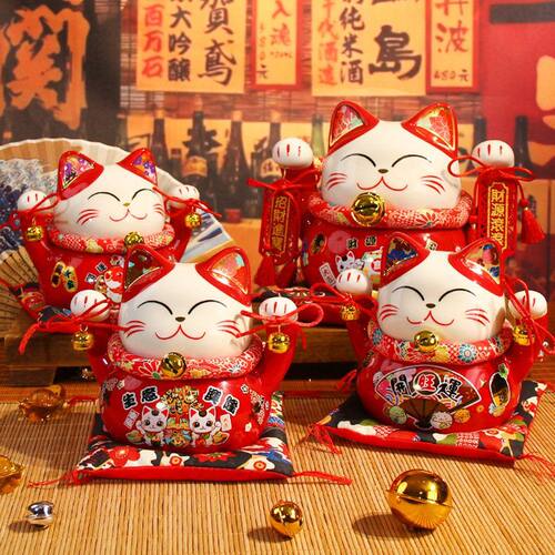 招财猫日式陶瓷存钱罐