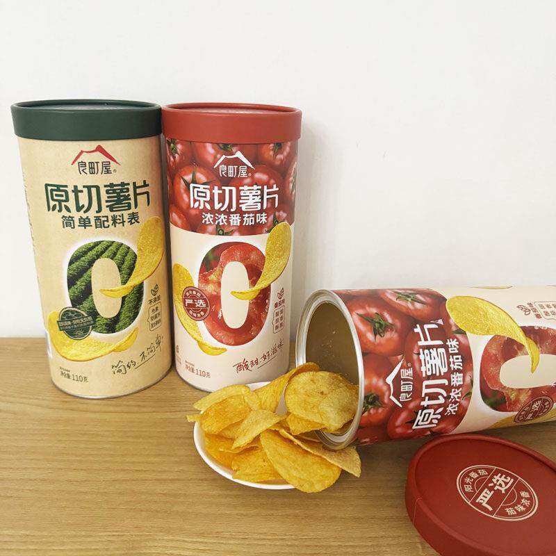 新货良町屋原切薯片番茄味原味110g马铃薯解馋野餐办公室寝室休闲