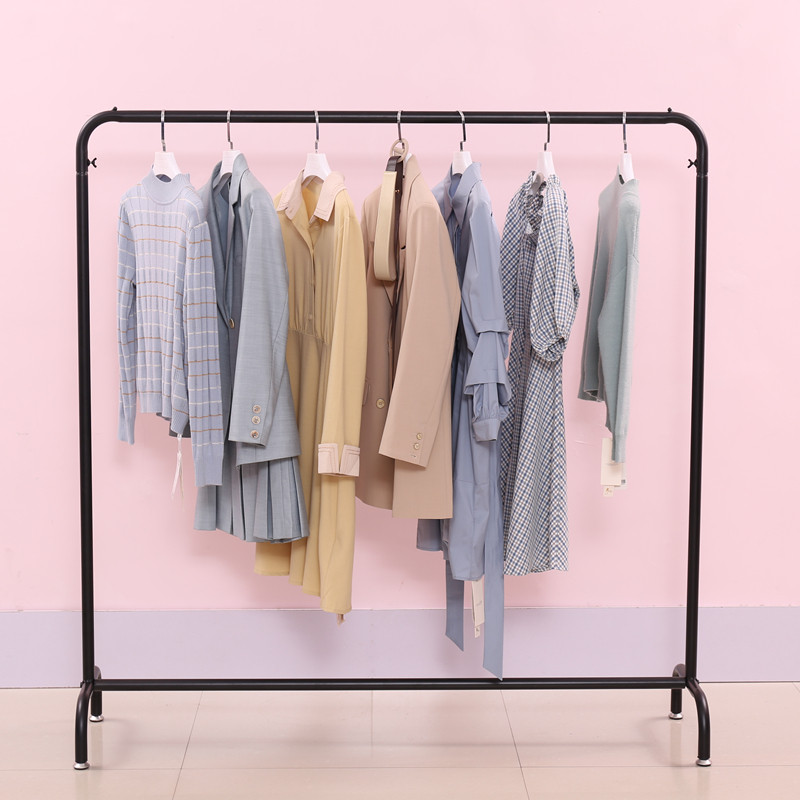 服装店衣架展示架落地中岛挂衣杆铁艺货架男女装挂衣服架子婚纱架