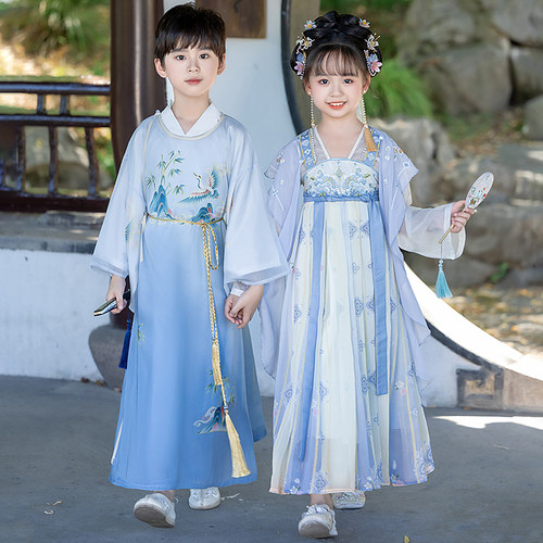 秋季男童女童汉服唐装国学演出服