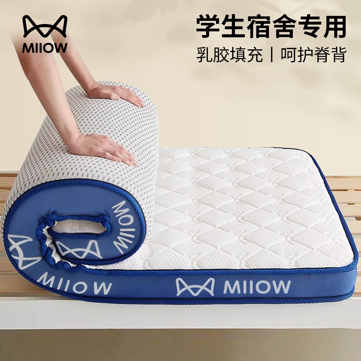学生宿舍单人乳胶床垫遮盖物软垫家用榻榻米海绵垫子租房专用地舖