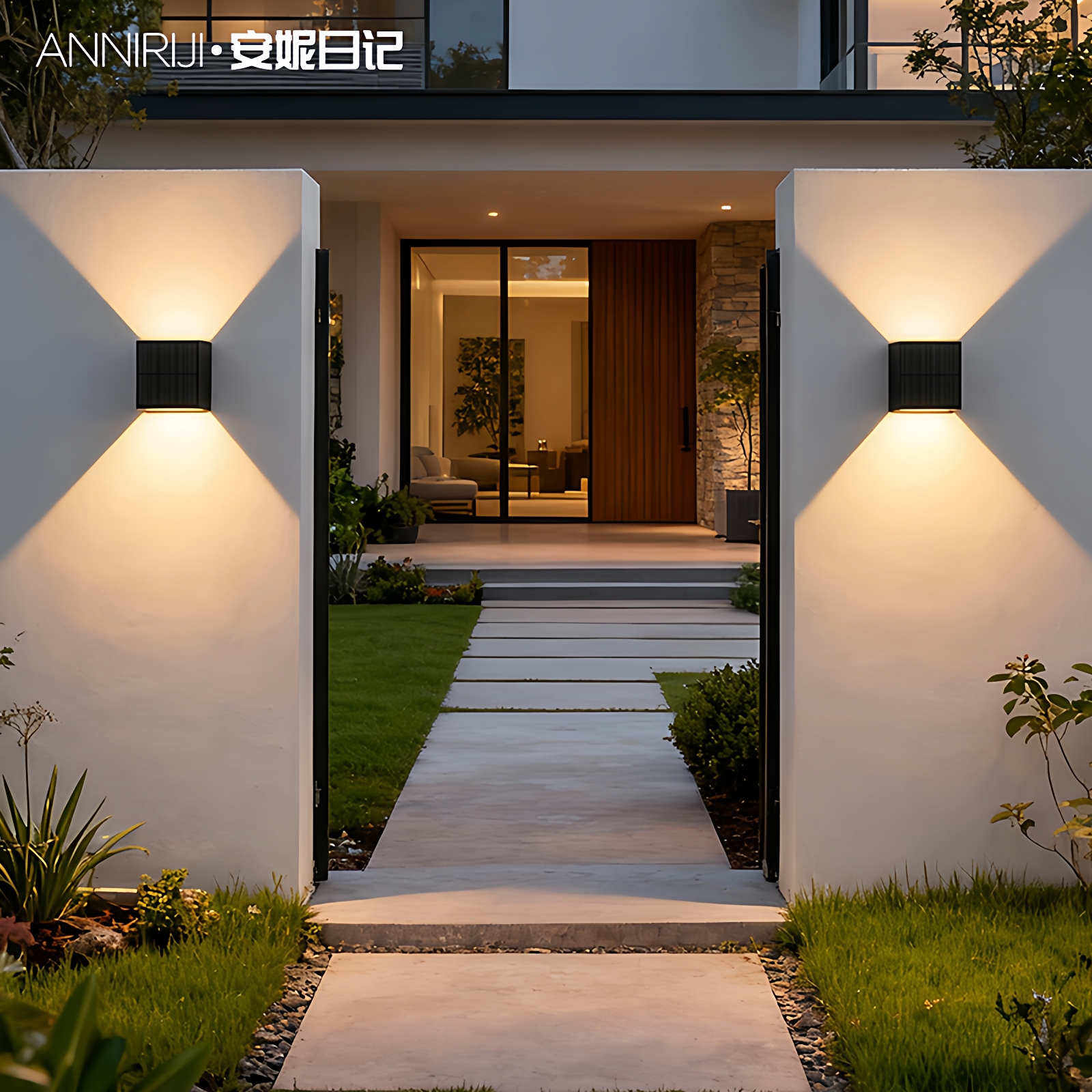 太阳能人体感应氛围壁灯