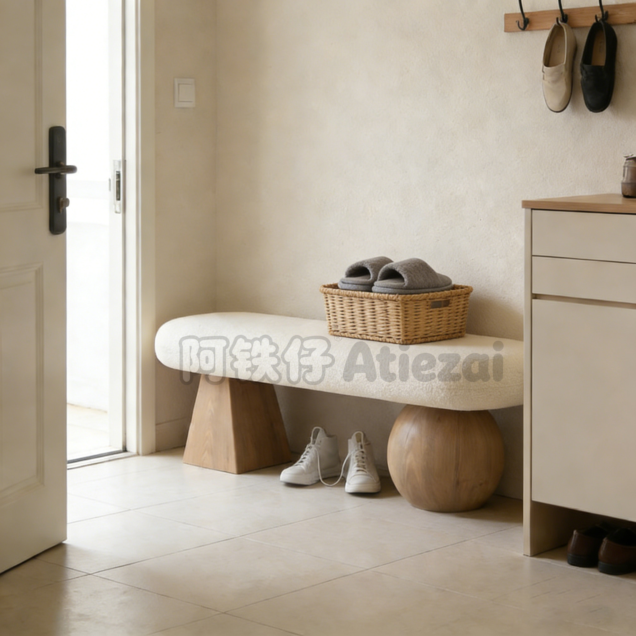 中古风换鞋凳家用入户门口穿鞋凳床尾凳实木试衣间长凳民宿长椅子