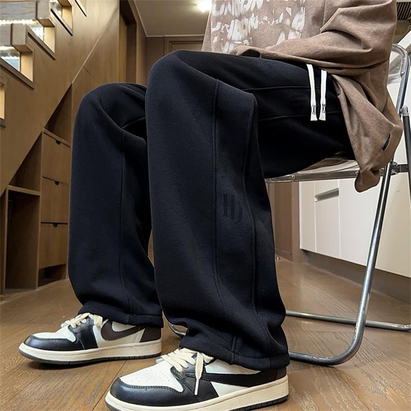 清仓捡漏外贸尾货灯芯绒休闲裤男秋冬季高街外穿宽松百搭运动裤子