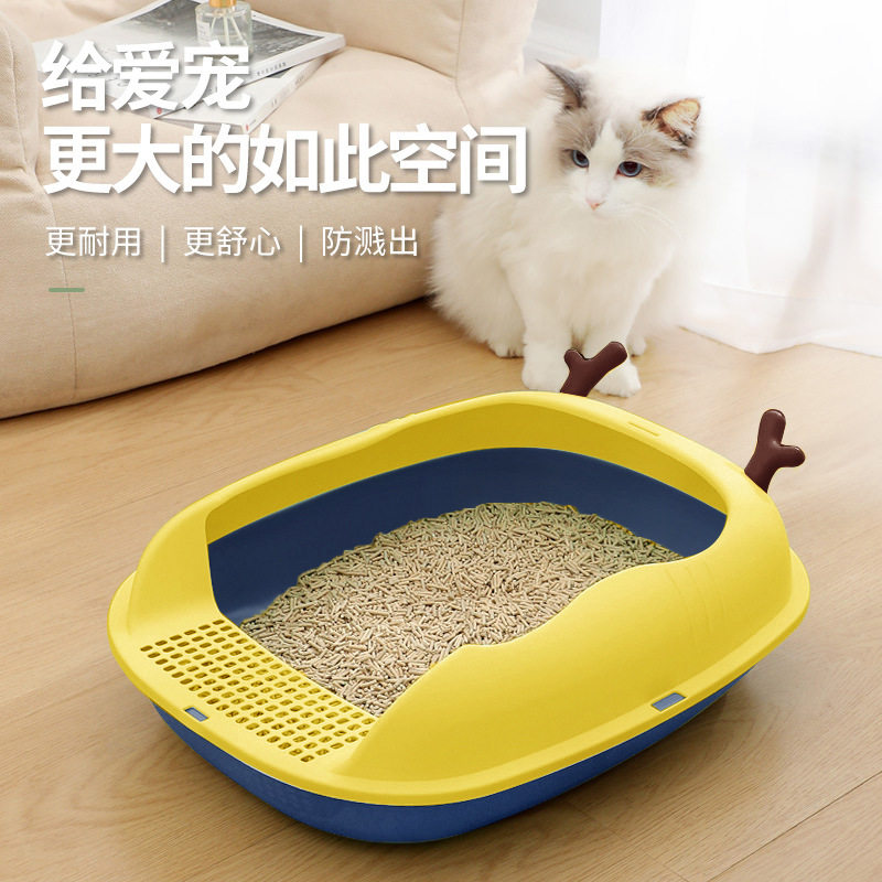 大号防溅全封闭猫砂盆小号幼猫沙
