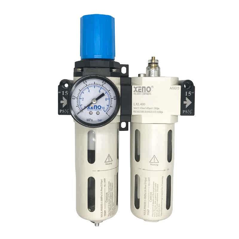 油水分离器空压机过滤器气源处理器气动气压调节阀调压直通压力表