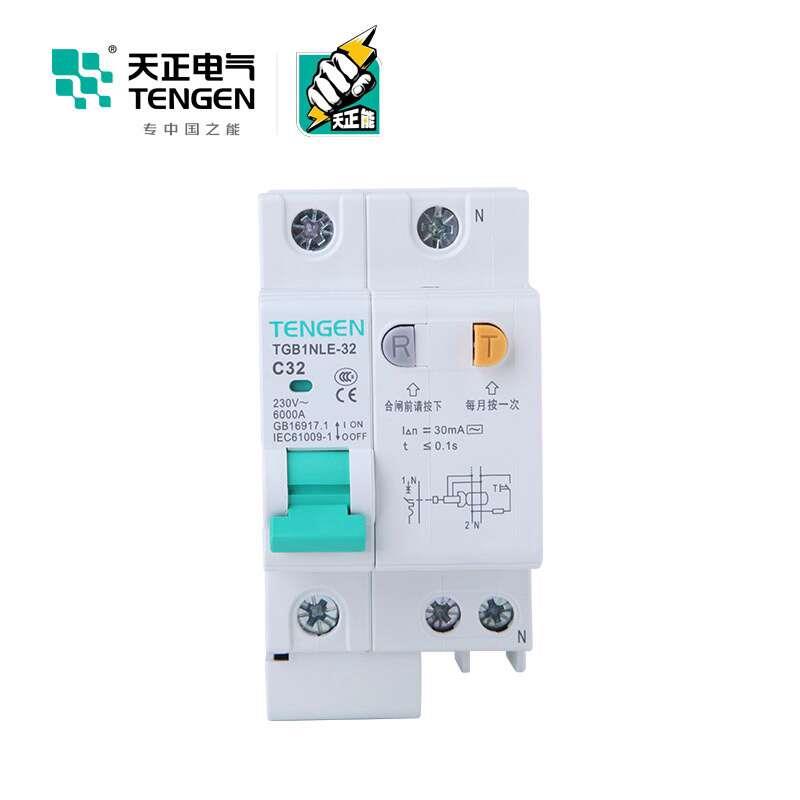 天正空气开关带漏电保护器TGB1NLE家用断路器220漏保空调2P32a63a