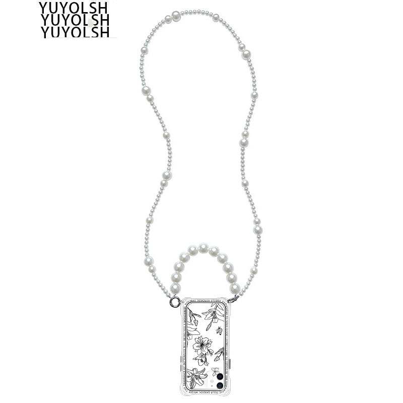 原创法式复古线条花卉珍珠