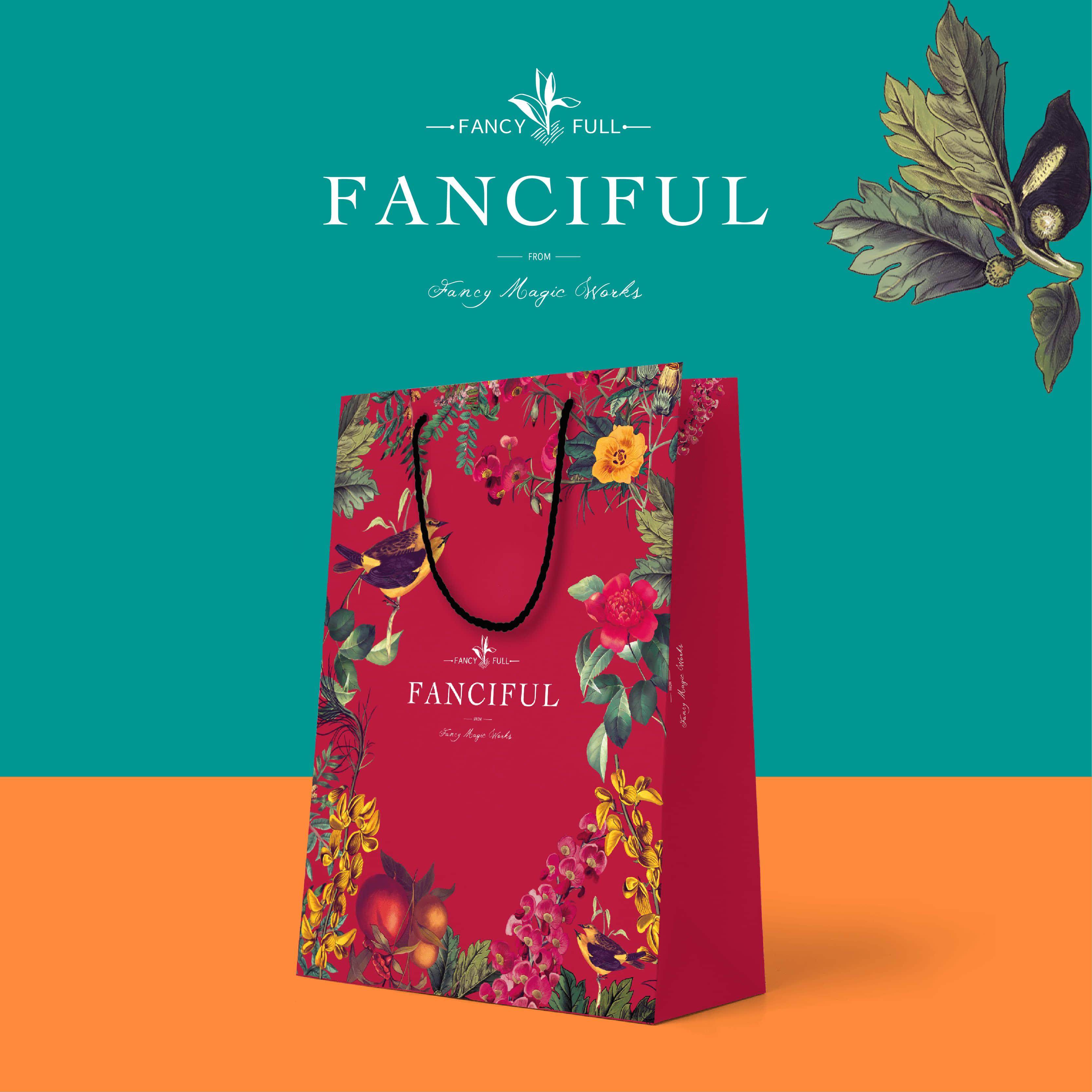 节日花鸟红色时尚高档加厚购物袋通用装礼物袋现货批发可定制