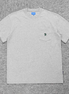 日系beams effect宽松短袖T恤男夏季街头情侣潮流280g重磅打底衫